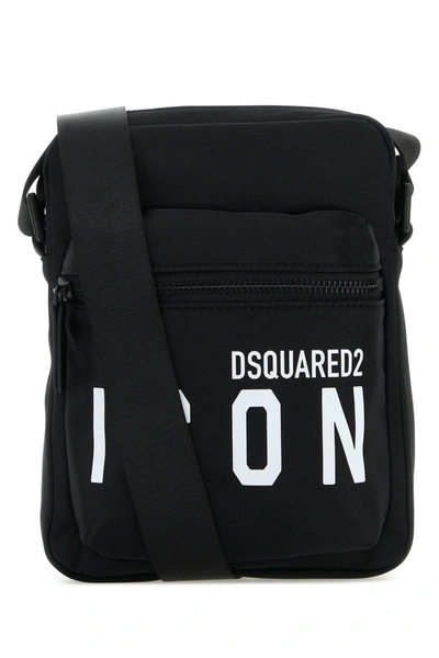 Dsquared2 Be Icon Shoulder Bag In Black