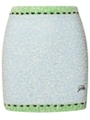 Gcds Boucle Mini Skirt In Blue