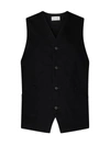 Lemaire Cotton-denim Waistcoat In Black Denim