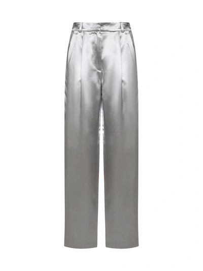 Loulou Studio Pants In Silver Grey