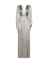 Maria Lucia Hohan Harlow Rhinestone-detail Pleated Maxi Dress In Grey
