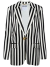 Moschino Single-breasted Striped Blazer In Black