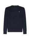 Polo Ralph Lauren Logo Cotton Sweatshirt In Faded Black Canvas