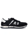 Premiata Low Top Sneakers With Contrast Heel Tab In Black