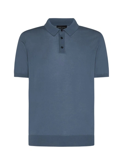 Roberto Collina T-shirts And Polos In Avion Blue
