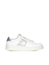 Saint Sneakers High-top White Leather Sneakers With Gold Accents In White