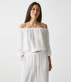Michael Stars Isabel Convertible Gauze Top In Nocturnal