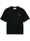 Ami Alexandre Mattiussi Logo Printed Boxy Cotton T-shirt In Black