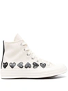 Comme Des Garçons Cdg Play X Converse Women's Chuck Taylor All Star Heart High-top Sneakers In Beige