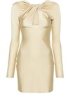 Coperni Women Twisted Cut-out Mini Dress In Beige