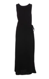 Mm6 Maison Margiela Belted Sleeveless Maxi Dress In Black