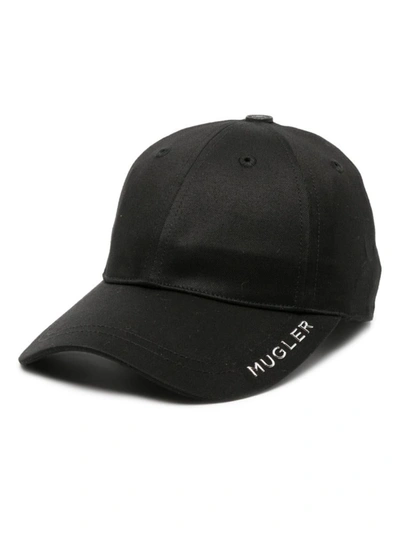 Mugler Pre Logo Baseball Cap In Black