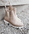 Chinese Laundry Piper Fine Faux Suede Chelsea Boot In Beige