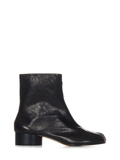 Maison Margiela Tabi Vintage Ankle Boots In Black