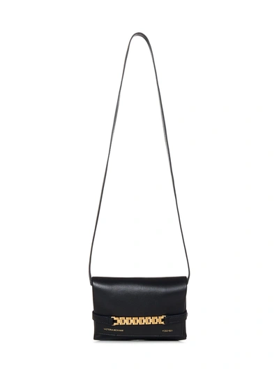 Victoria Beckham Clutch Mini Chain Pouch With Long Strap  In Nero