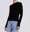 Derek Lam 10 Crosby Button-embellished Ribbed-knit Turtleneck Sweater In Black