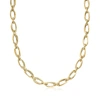 Ross-simons Italian 18kt Yellow Gold Double-oval Link Necklace In Gold