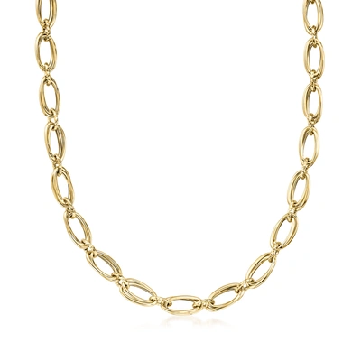 Ross-simons Italian 18kt Yellow Gold Double-oval Link Necklace