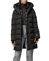 Soia & Kyo Hooded Water Repellent Down Puffer Coat In Black