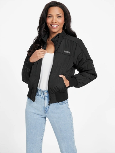Guess Factory Brooklyn Puffer Jacket In Black