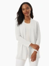 Jones New York Open Front Cardigan In White
