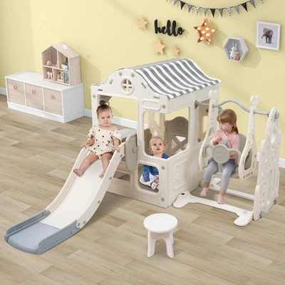 Simplie Fun 6 In 1 Toddler Slide And Swing Set