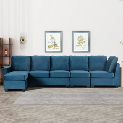 Simplie Fun 138*57" Modern L Shape Sectional Sofa