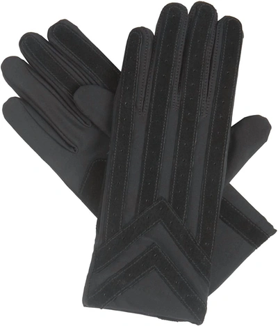 Isotoner Signature Men's Gloves, Spandex Stretch With Warm Knit Lining In Black