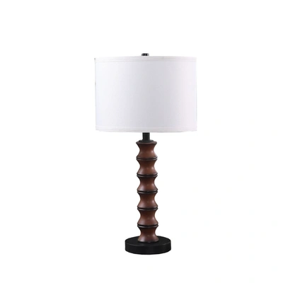 Simplie Fun 27.5" In Coastal Littoral Wood Insp Modern Table Lamp