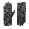 Isotoner Women's Chevron Shortie Gloves In Grey Leopard In Grey