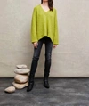 AMS PURE ERO SWEATER IN LIME GREEN