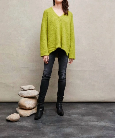 Ams Pure Ero Sweater In Lime Green