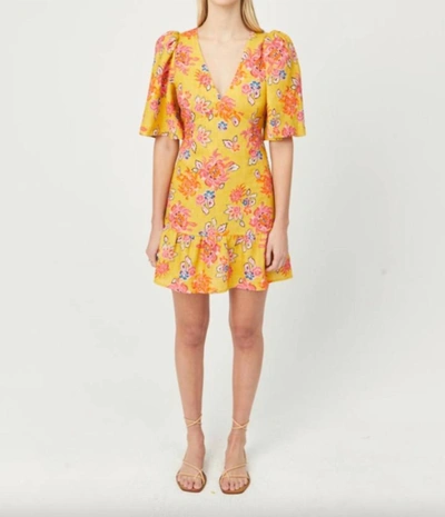 Rhode Ella Mini Dress In Yellow