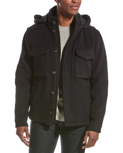 Vince Wool-blend Field Jacket In Black
