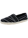 Toms Womens Black Chunky Global Woven Rope Alpargata In Multi