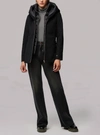 Soia & Kyo Viviana Mixed Media Jacket In Black In Black