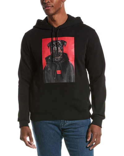 Hugo Boss Hugo  Graphic Hoodie In Black