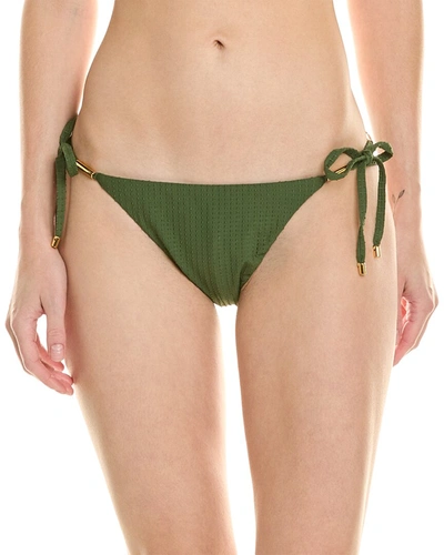 Pq Swim Detail Tie Full Bikini Bottom In Green