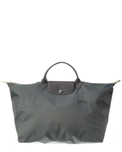 Longchamp Graphite-coloured S Le Pliage Green Bag In Gray