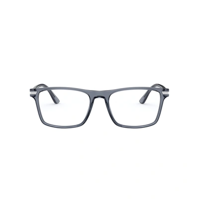 Prada Pr 01wv 01g1o1 54mm Mens Rectangular Eyeglasses 54mm In Grey