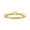 Ross-simons Lab-grown Diamond Solitaire Ring In 18kt Gold Over Sterling In White