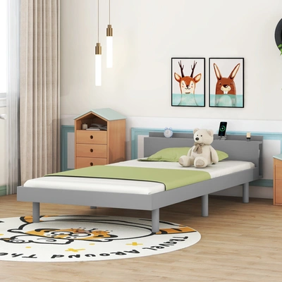 Simplie Fun Modern Design Twin Size Platform Bed Frame