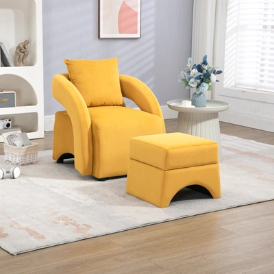 Simplie Fun House Hold Accent Chair In Yellow