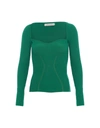 Paola Bernardi Celine Top In Jade Green In Multi