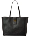 TOM FORD LOGO LEATHER TOTE