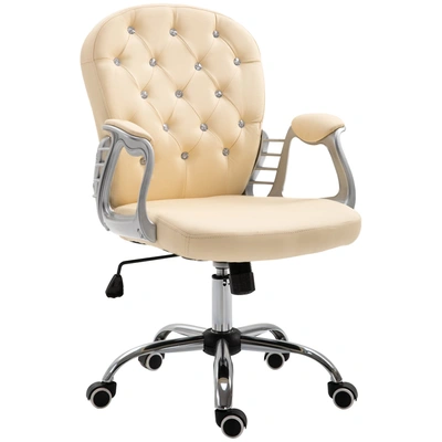 Simplie Fun Vinsetto Pu Leather Home Office Chair In Neutral