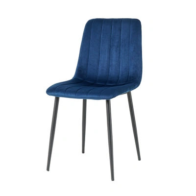 Simplie Fun Indoor Velvet Dining Chair In Blue