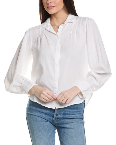 Bella Dahl Pintucked Button-down Shirt In White