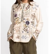 JOHNNY WAS MABEL EMBROIDERED BLOUSE IN SHELL