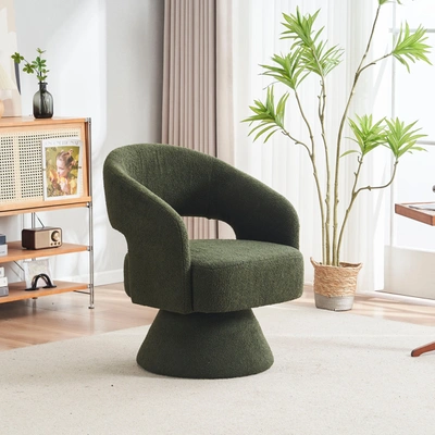 Simplie Fun Swivel Accent Chair Armchair In Green